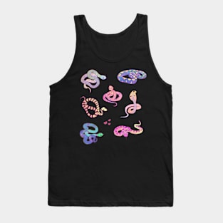 Cute watercolor snake sticker pack Tank Top